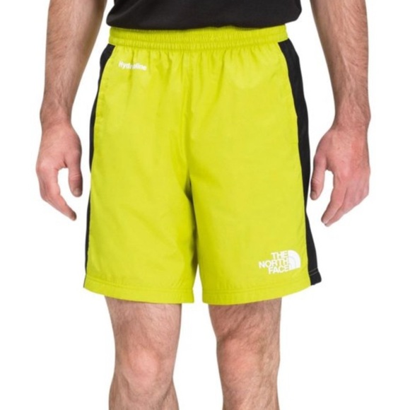 The North Face Men’s Large Hydrenaline Shorts Windwall Black Green Waterproof - Picture 1 of 12